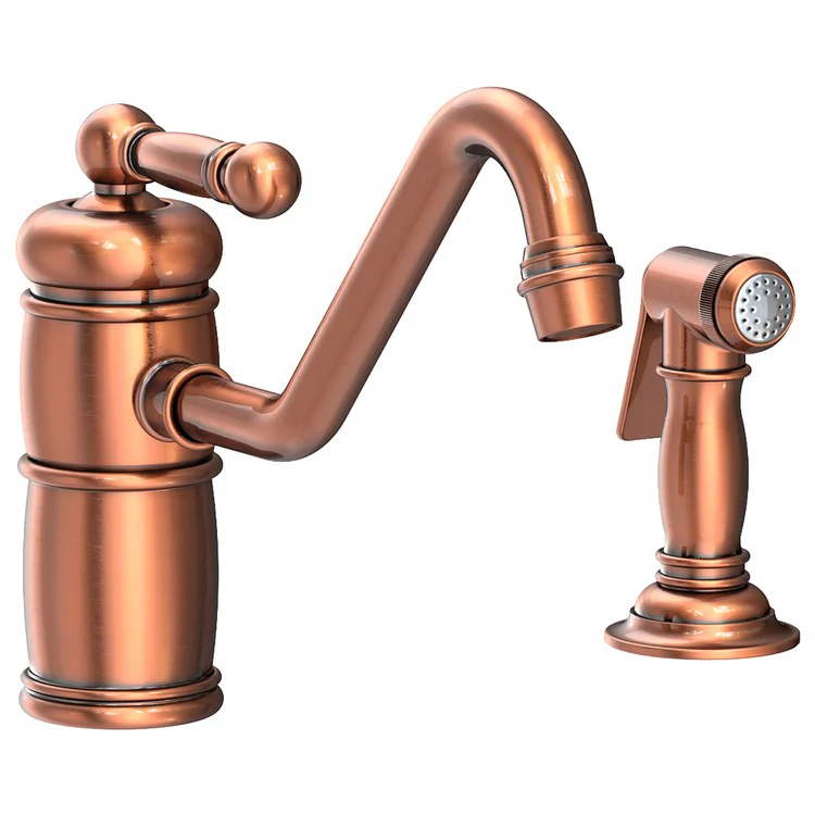 Kitchen Faucet Nadya 1 Lever ADA Antique Nickel Pull Out Sidespray Spout Height 5-11/16 Inch Spout Reach 9-11/16 Inch 1.8 Gallons per Minute - Frankwebs