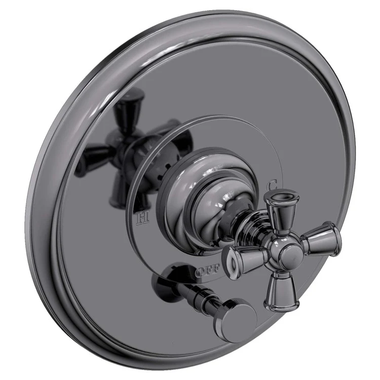 Sutton Pressure Balance Tub/Shower Valve Trim Only with Cross Handle - Satin Bronze PVD - Frankwebs