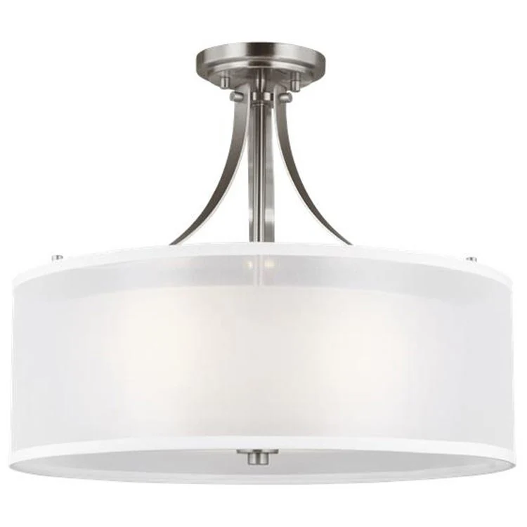 Elmwood Park Three-Light Semi-Flush Mount Ceiling Fixture - Frankwebs