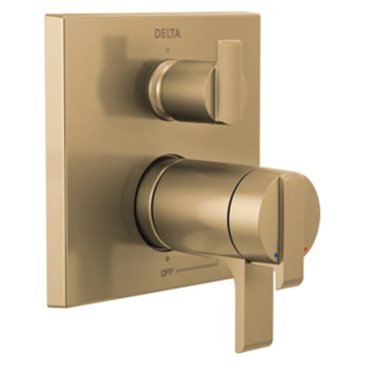 Angular Modern TempAssure 17T Thermostatic Valve Trim with Three-Function Diverter - Frankwebs