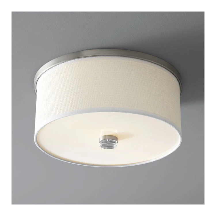 Echo Two-Light LED Flush Mount Ceiling Fixture - Satin Nickel - Frankwebs