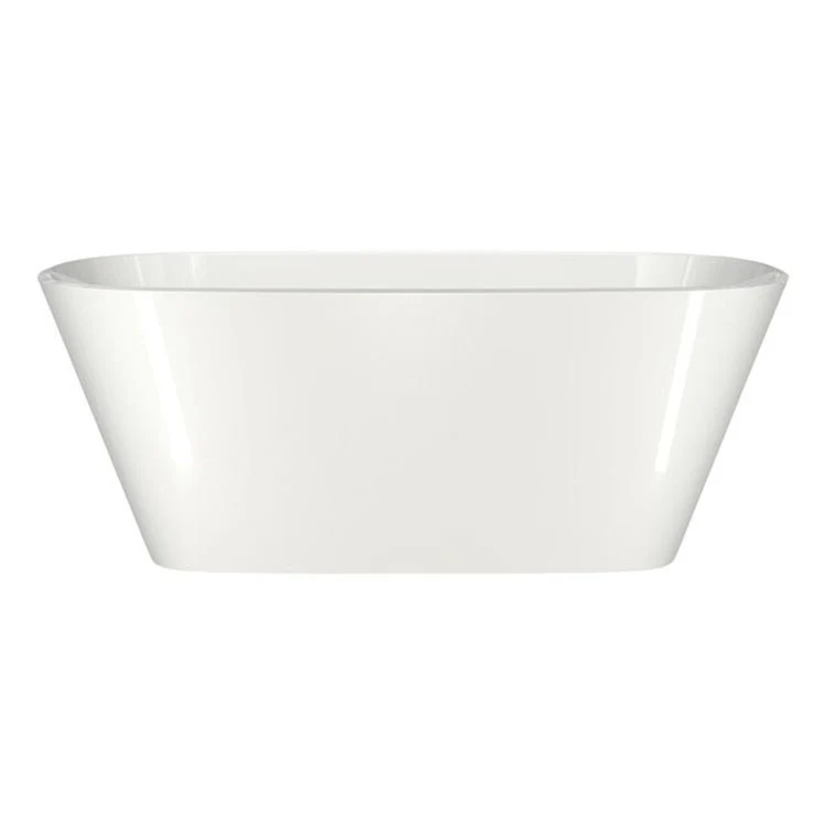 Freestanding Tub Vetralla 59 x 29 Inch Overflow Center Drain Standard White Gloss Oval - Frankwebs