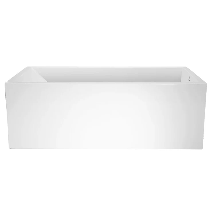 Soaking Tub Metro Collection Pacific 63 x 33 Inch Freestanding Tub Only End Biscuit Hydroluxe SS - Frankwebs