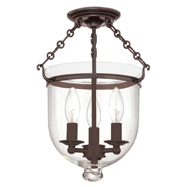 Hampton Three-Light Semi-Flush Mount Ceiling Fixture - Frankwebs