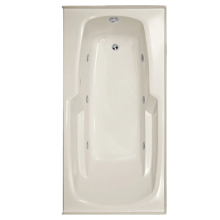 Whirlpool Tub Designer Collection Entre 60 x 32 x 18 Inch Drop-In Left Hand Drain Almond Rectangle - Frankwebs
