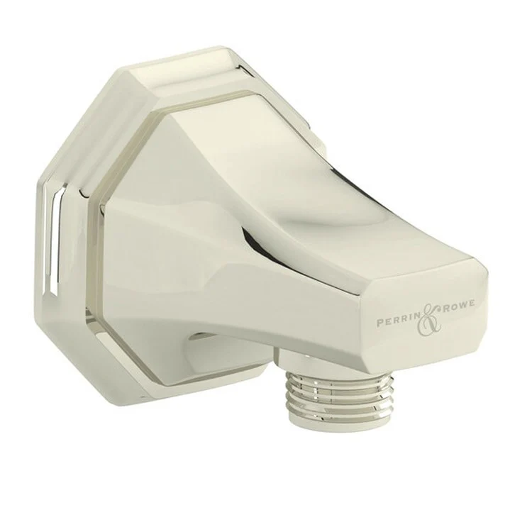 Handshower Elbow Deco Outlet 2.75 Inch Brass Satin Nickel 1/2IN FNPT Inlet 1/2IN NPSM Male Outlet - Frankwebs