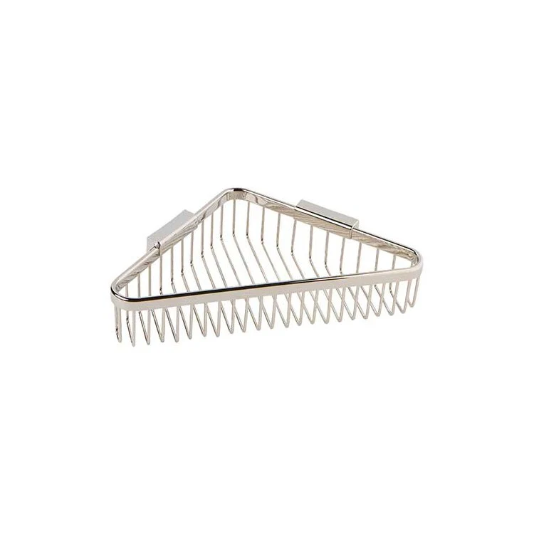 Shower Basket Hotelier Deep Corner Polished Nickel 9 Inch Brass Wall Mount - Frankwebs