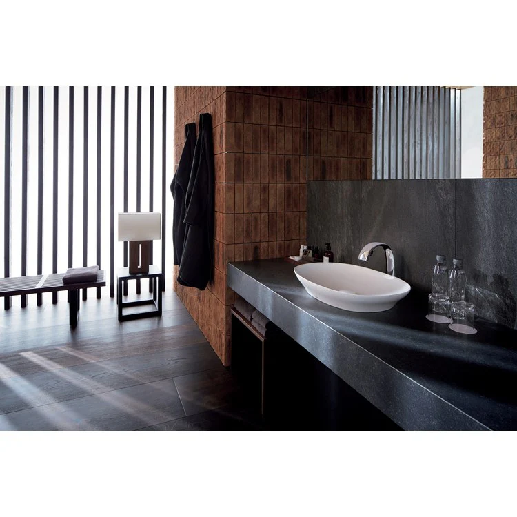 Vessel Kiwami Renesse Oval Lavatory Clean Matte White Vitreous China 15-3/4 x 10-1/4 x 3-1/8 Inch ADA - Frankwebs