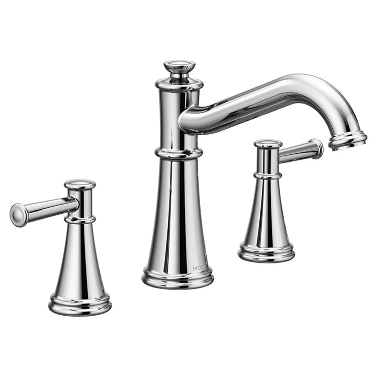 Roman Tub Filler Belfield Non-Diverter 10 Inch Spread 2 Lever ADA Matte Black - Frankwebs