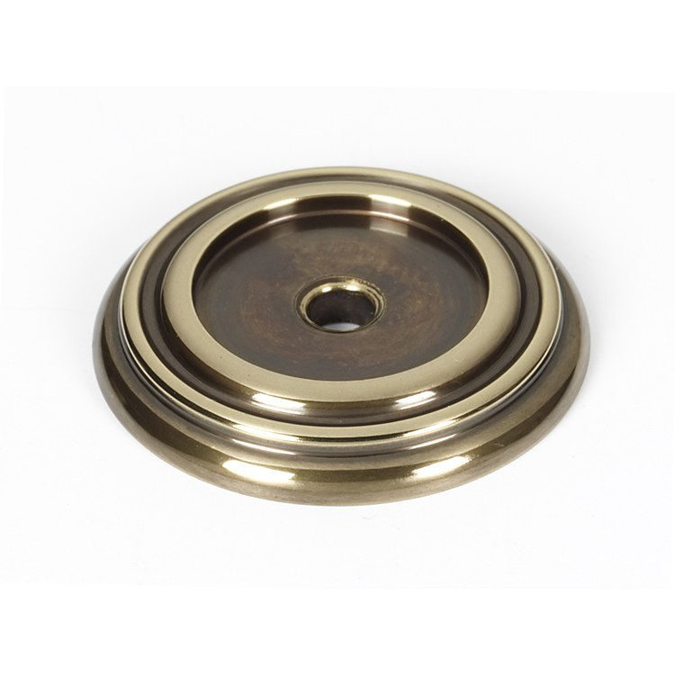 Backplate Charlie's 1-1/4 Inch Polished Antique Brass for A626 and A626-14 - Frankwebs