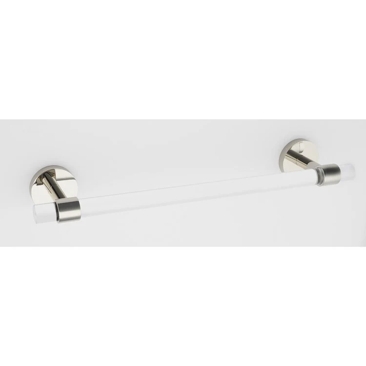 Towel Bar Contemporary Acrylic Bath 18 Inch Satin Nickel Brass 2-15/16 Inch - Frankwebs