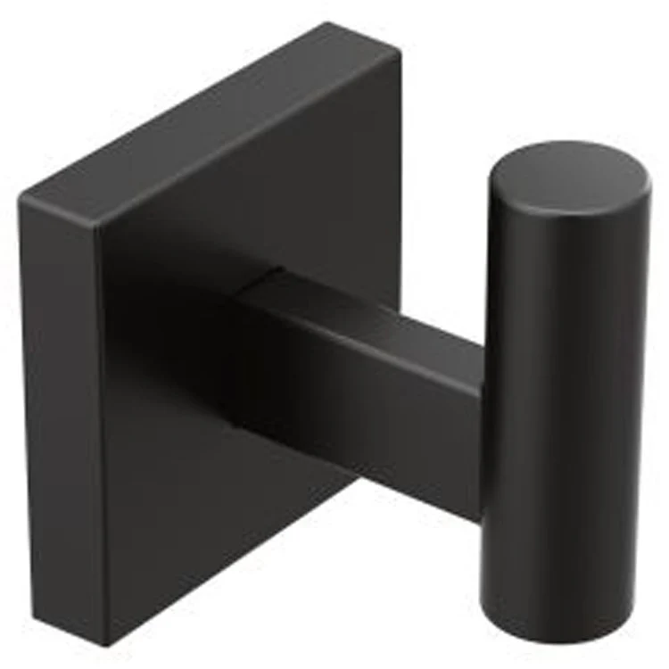 Robe Hook Triva Single Matte Black 2-5/16 Inch 2-1/4 Inch Concealed Screw Zinc - Frankwebs