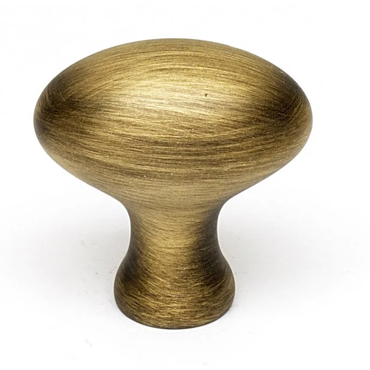Knob II Collection Egg Antique English Brass 1-1/4 Inch 1-1/4 Inch 1/2 Inch - Frankwebs