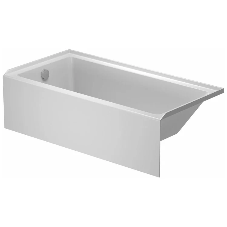 Tub No.1 60 x 30 Inch Alcove with Integrated Front Panel Left Hand White cUPC Listed ADA Acrylic - Frankwebs