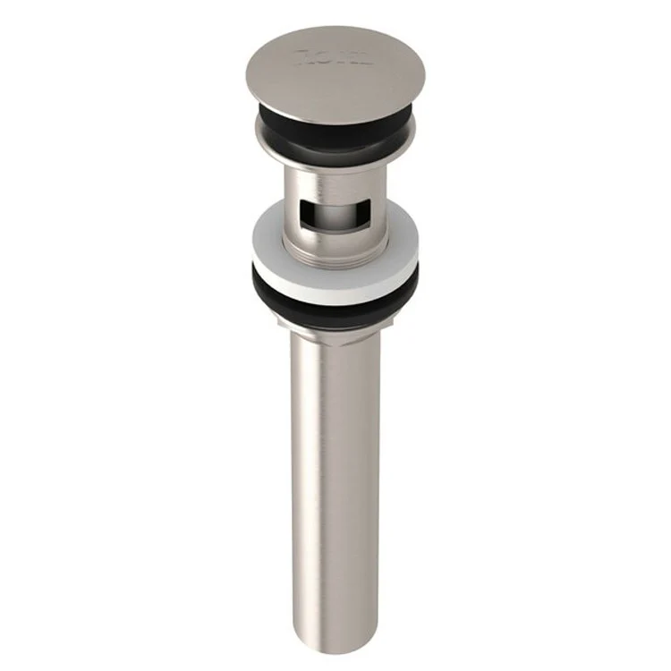 Push Drain Slotted Touch Seal Dome with 6 Inch Tailpiece 2-1/2 x 2-1/2 x 8-7/16 Inch Matte Black Brass for Drains - Frankwebs