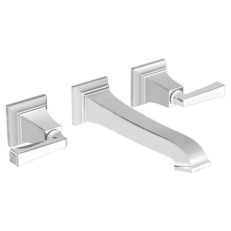 Town Square S Two Handle Widespread Wall-Mount Bathroom Faucet with Grid Drain - Frankwebs