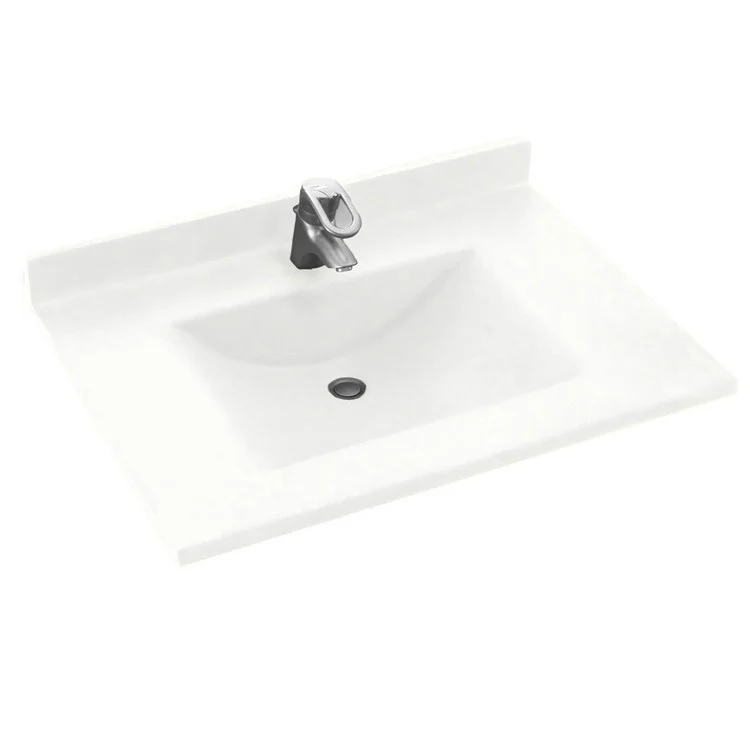 Vanity Top Contour 37 x 22 Inch ADA Tahiti White Swanstone - Frankwebs