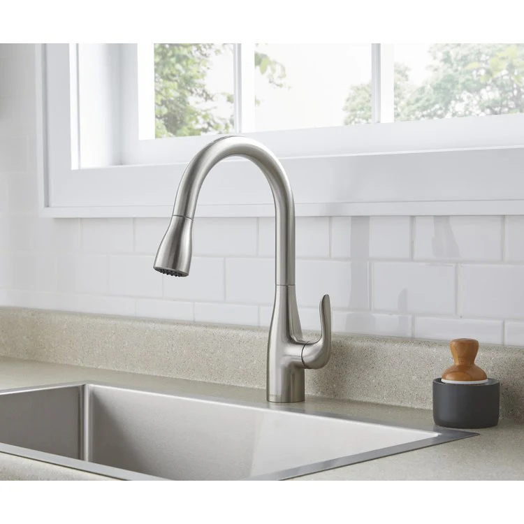 Kitchen Faucet Viper ADA Stainless Steel Pull Down 1.75 Gallons per Minute - Frankwebs