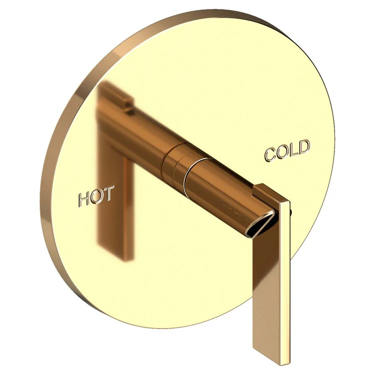 Pressure Balance Valve Trim Keaton Round 1 Lever Satin Gold PVD ADA Depth 3-5/9 Inch - Frankwebs