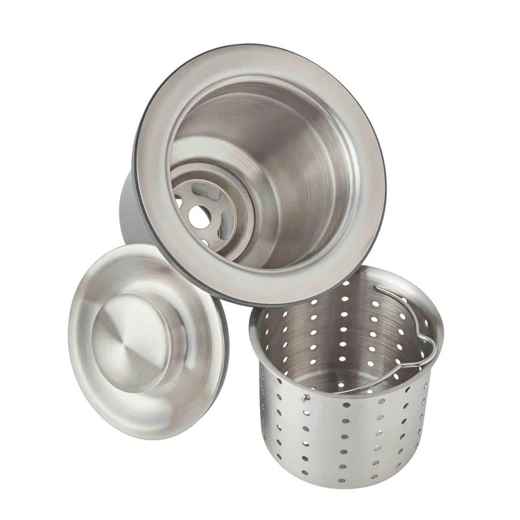 Drain Fitting Deep Strainer Basket 5 x 6 Inch Stainless Steel for 3-1/2IN Drain Opening with 4-1/2IN Flange 4-1/2 Inch - Frankwebs