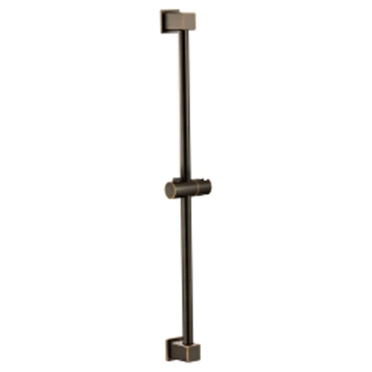 Slide Bar Square with Handshower Holder 30 Inch Matte Black Brass - Frankwebs