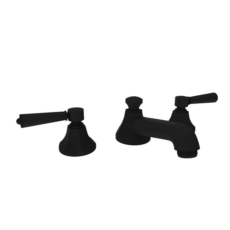 Lavatory Faucet Metropole Widespread 8 to 20 Inch Spread 2 Lever ADA Flat Black 1.2 Gallons per Minute Brass Spout Height 1-7/16 Inch - Frankwebs