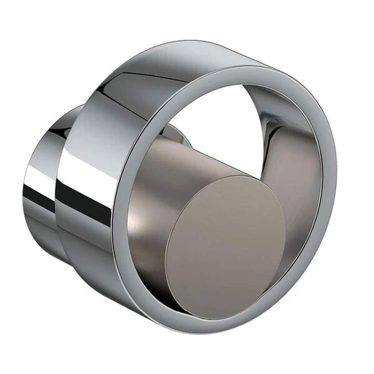 Volume Control Trim Eclissi with Diverter 1 Circular Handle Matte Black/Satin Nickel - Frankwebs