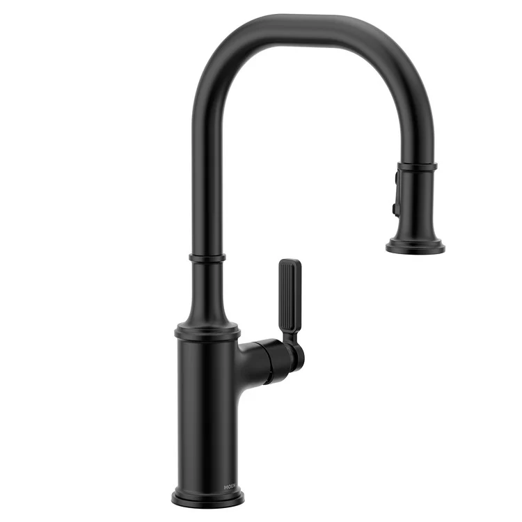 Kitchen Faucet Smyth 1 Lever ADA Matte Black High Arc 1/3 Hole PowerBoost 1.5 Gallons per Minute - Frankwebs