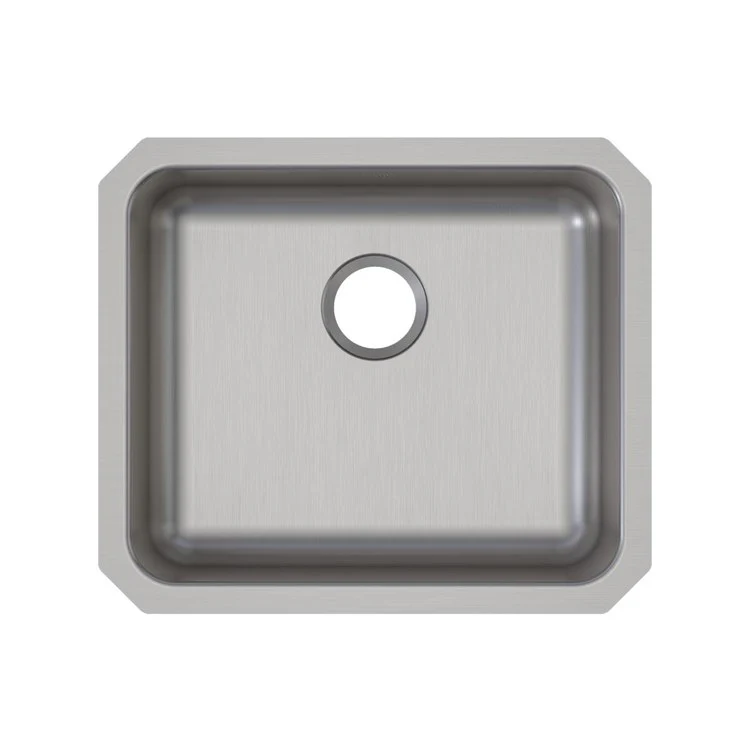 Kitchen Sink Lustertone Classic 21.5 x 18.5 Inch Single Bowl ADA Lustertone Undermount Rectangle Drain Location Rear Center Depth 5-3/8 Inch Bottom Only Pads - Frankwebs