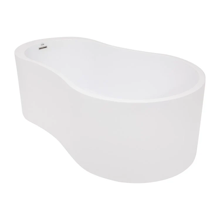 Soaking Tub Metro Collection Anaha 64 x 36 Inch Freestanding Tub Only End Almond Hydroluxe SS - Frankwebs