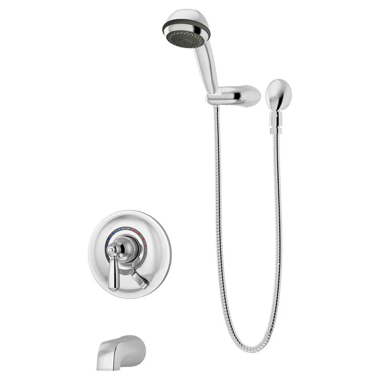 Tub Trim Allura with Handshower 2 Lever Polished Chrome 1.5GPM - Frankwebs