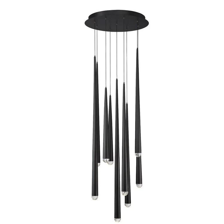 Cascade Nine-Light LED Crystal Round Chandelier 3500K - Frankwebs