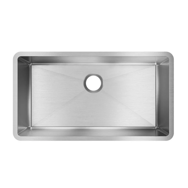 Kitchen Sink Crosstown 32.5 x 18 Inch Single Bowl Polished Satin Undermount Stainless Steel - Frankwebs