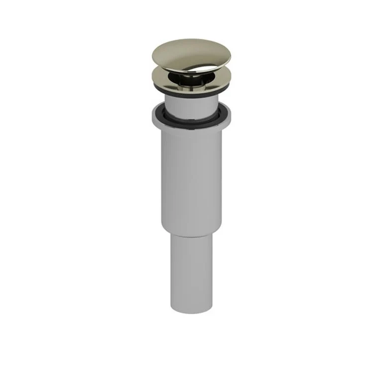 Push Drain Less Overflow Polished Nickel Brass 2-3/8 Inch 9-3/8 Inch - Frankwebs