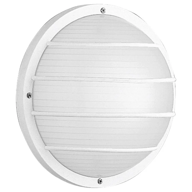Bulkhead Single-Light Wall/Ceiling Mount Lighting Fixture with Grid - Frankwebs