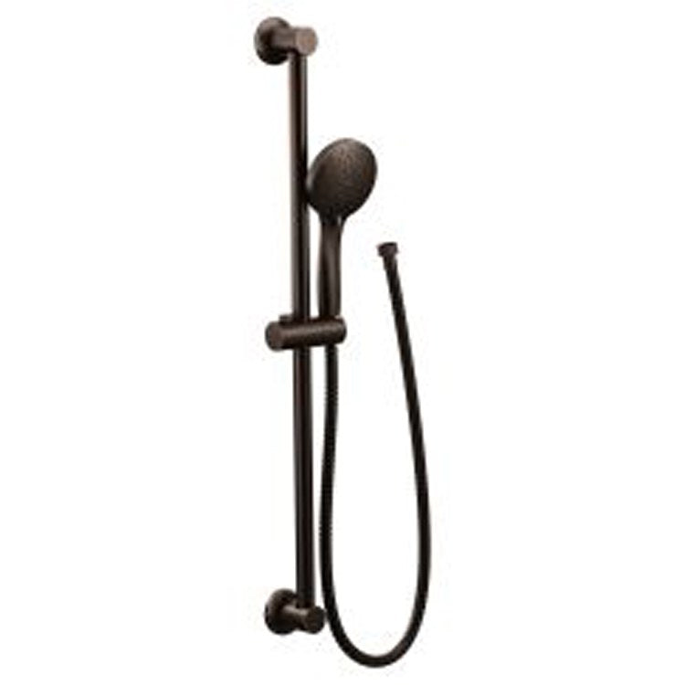 Handshower Set Chrome 5 Function 1.75 Gallons per Minute 30IN Slide Bar Includes 69IN Hose - Frankwebs