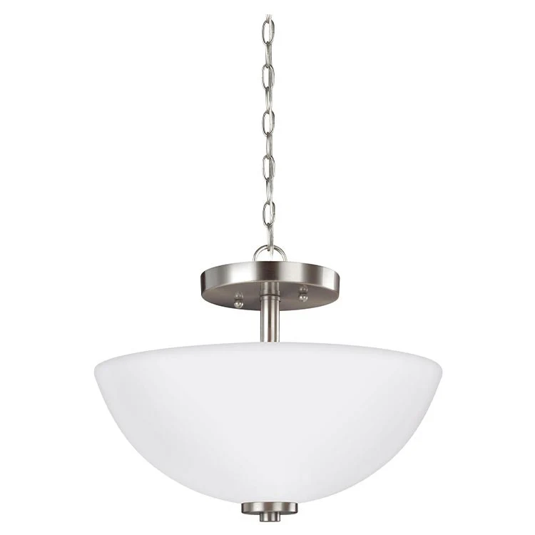 Oslo Two-Light Convertible Semi-Flush Mount Ceiling Fixture/Pendant - Frankwebs