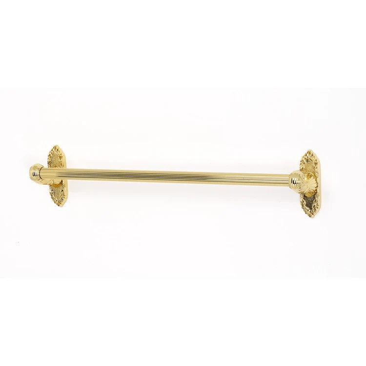 Towel Bar Ribbon & Reed Bath 18 Inch Polished Antique Brass 3-7/16 Inch - Frankwebs