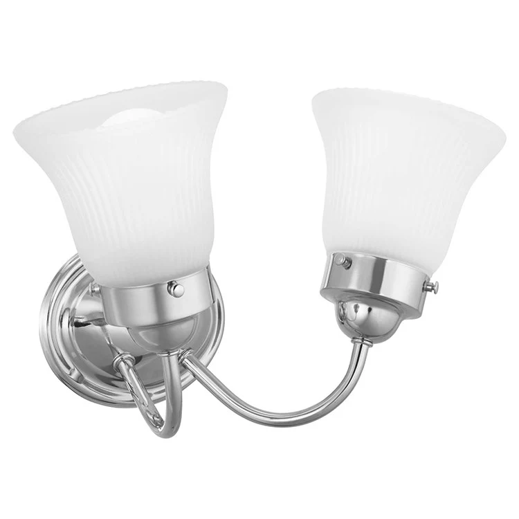 Fluted Glass Two-Light Bathroom Vanity Fixture - Frankwebs