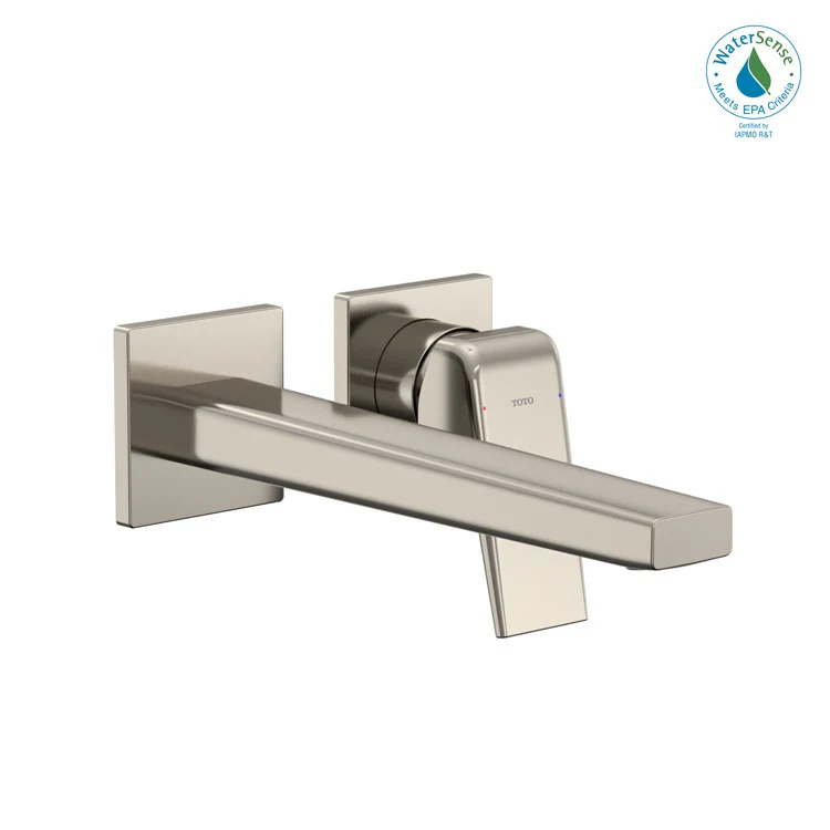 Lavatory Faucet GB Wall Mount Long 1 Lever ADA CALGreen/WaterSense Brushed Nickel 1.2 Gallons per Minute - Frankwebs