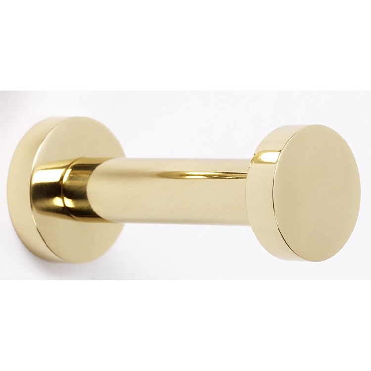 Robe Hook Euro Bath Unlacquered Brass 1 Inch 2-1/4 Inch Wall Mount Brass - Frankwebs