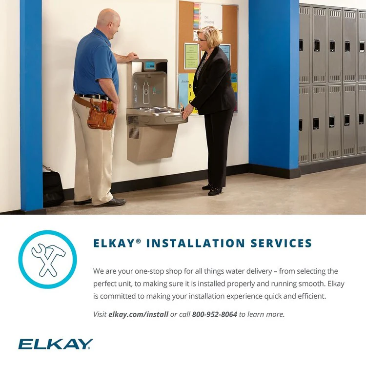 EZH2O In-Wall Recessed Bottle Filling Station with Green Chiller/Filter - Frankwebs