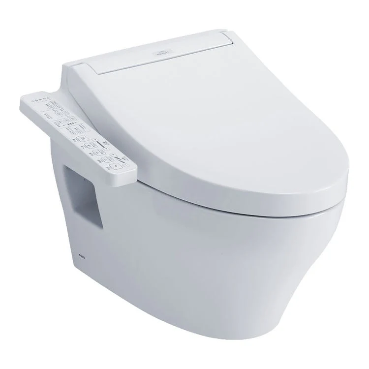 Toilet EP 1 Pieces with In Wall Tank Matte Silver Elongated 0.9/1.28GPF Dynamax Tornado Wall Push Button Washlet+C2 - Frankwebs