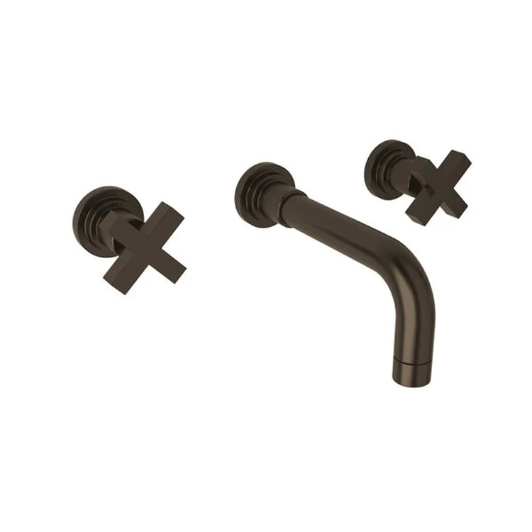 Lavatory Faucet Lombardia Wall Mount 2 Cross Handle Polished Nickel 1.2 Gallons per Minute - Frankwebs