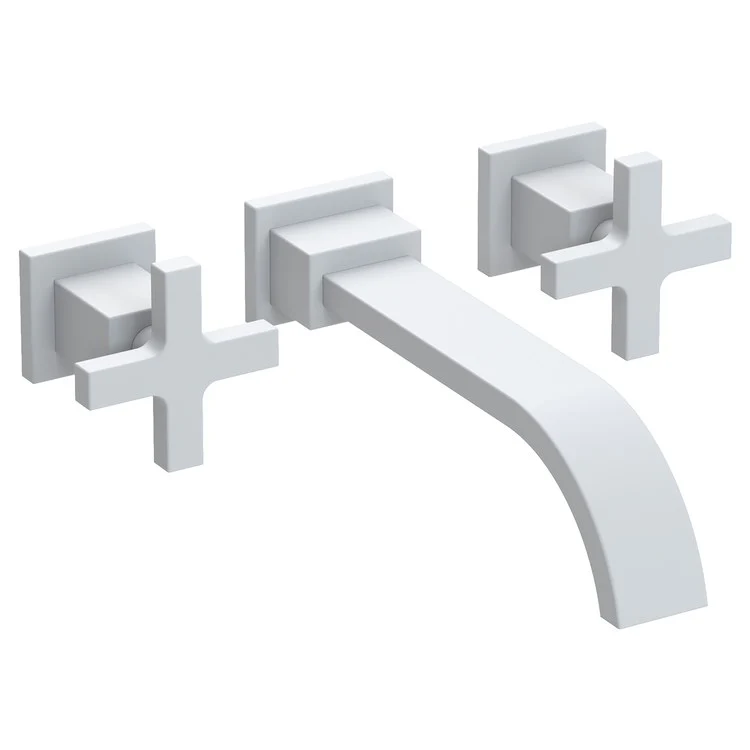 Secant Two Handle Wall-Mount Bathroom Faucet - Polished Brass Uncoated - Frankwebs