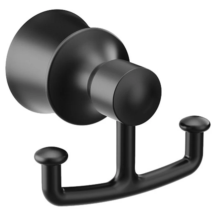Robe Hook Dartmoor Double Hook Matte Black Zinc Wall Mount 3 x 2-13/32 x 1-5/8 Inch - Frankwebs