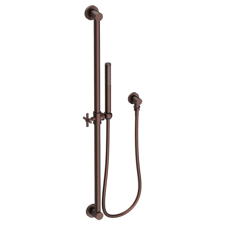 Handshower Set Tub and Shower Slidebar with Cross Handle Polished Gold PVD 1 Function 1.8 Gallons per Minute - Frankwebs
