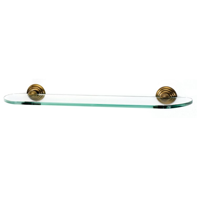 Shelf Embassy Bath with Brackets Satin Nickel 24 Inch Brass/Glass - Frankwebs