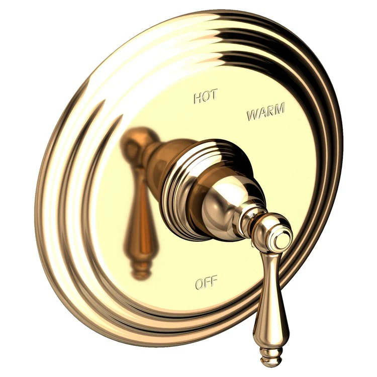 Pressure Balance Valve Trim Seaport Round 1 Lever Polished Brass Uncoated Living ADA Depth 4 Inch - Frankwebs