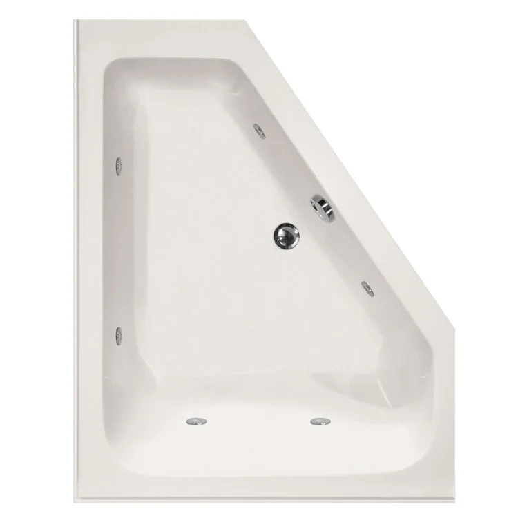 Whirlpool Tub Designer Collection Courtney 60 x 48 x 21 Inch Right Hand Drain Biscuit Corner Includes HydrOzone Sanitation Feature - Frankwebs